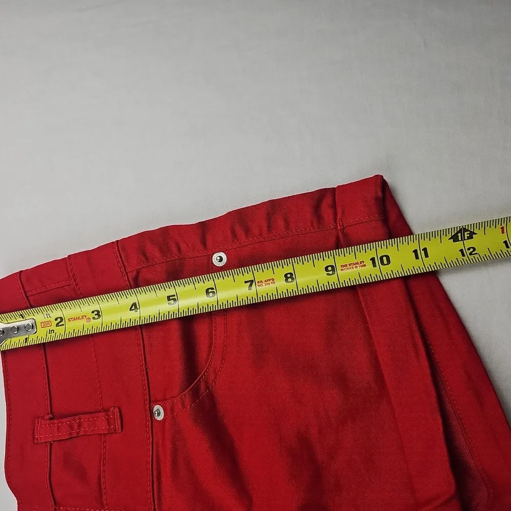 Mossimo Women's‎ Red High Rise Short Flat  Front Dark Wash Size 2